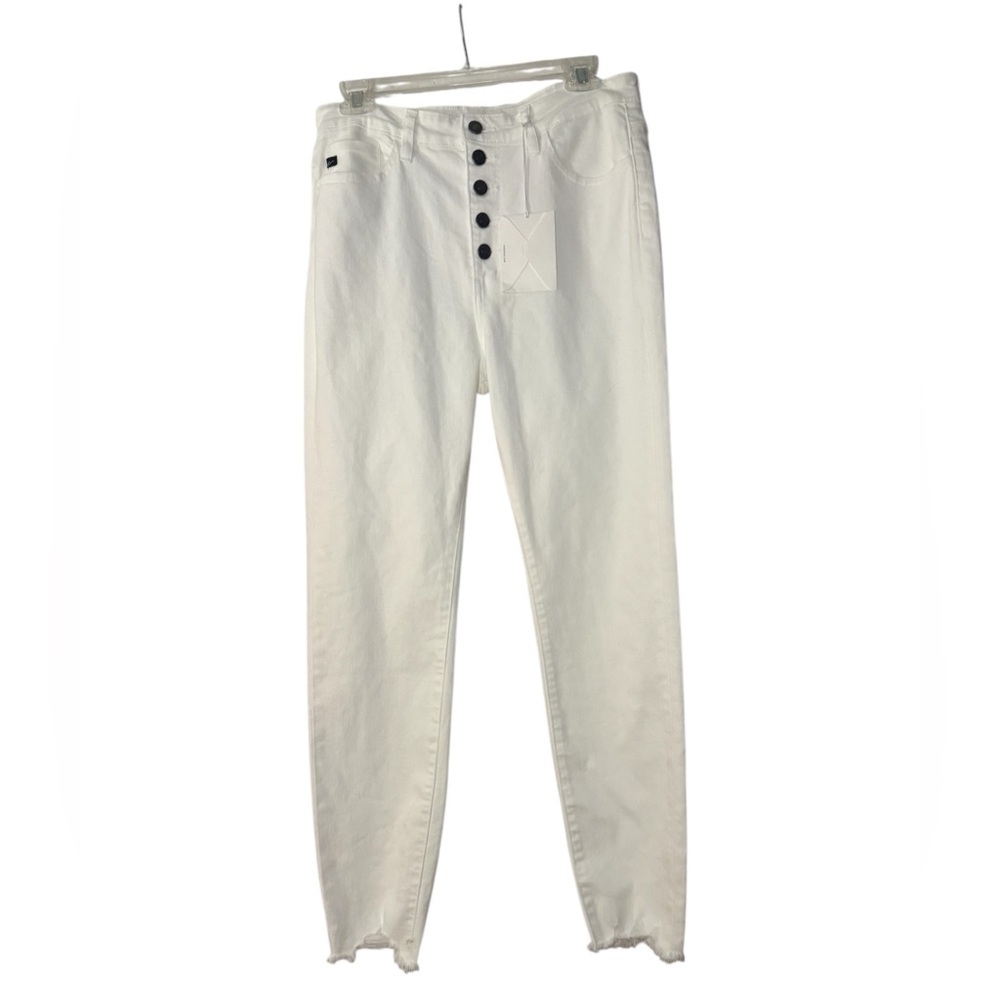 KanCan White Denim Jeans High Rise Skinny Ankle Fly Button NWT